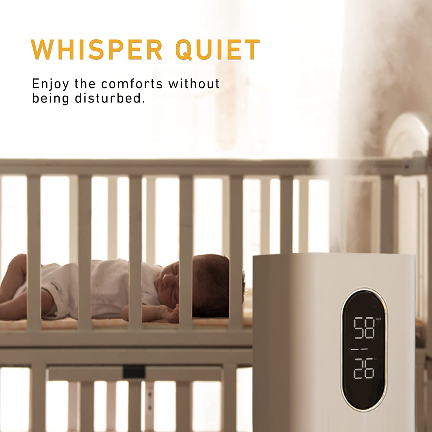 [MH-033]2.1Gal. Large Capacity Cool Mist Humidifier Top Fill Vaporizer for baby room Yoga