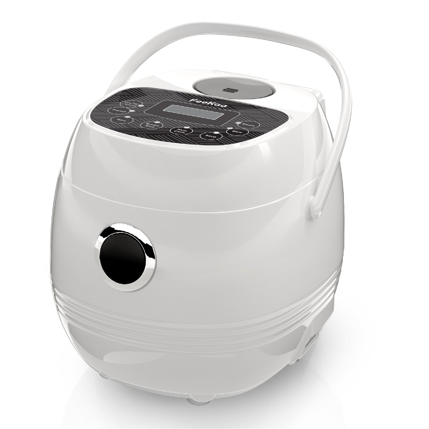 POKAPOKA Mini Rice Cooker 2 Cups Uncooked, Small Rice Cooker with Portable  Handle, 24-H Timer Delay, Non-stick Travel Rice Cooker for White Rice