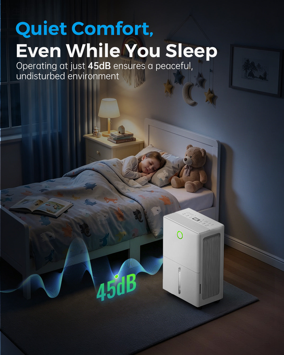 Dehumidifier for Basement with Drain Hose, 30 Pint Dehumidifiers for Home up to 2000 sq ft, Dehumidifier for Bathroom with Auto Humidity Control, Dehumidifiers for Bedroom, 24H Timer, White