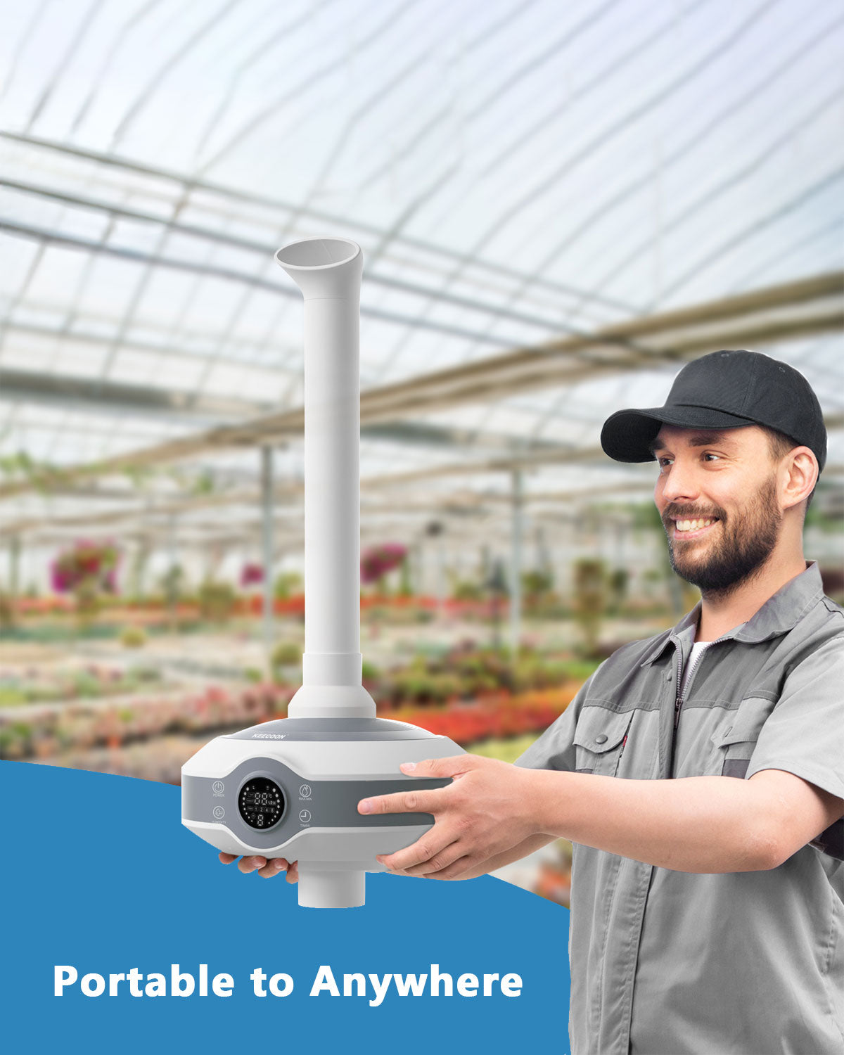 Humidifier Large Room 1000 sq.ft. AILINKE Whole house & Commercial Humidifier 800ml/h Mist Output, Tankless Ultrasonic Cool Mist Industrial Humidifiers for Home, Office, Plants, Greenhouse, Warehouse