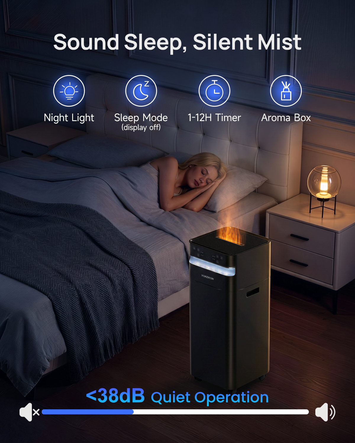 Humidifier Large Room 5.8Gal/22L, Cool Mist Humidifiers for Home | K63