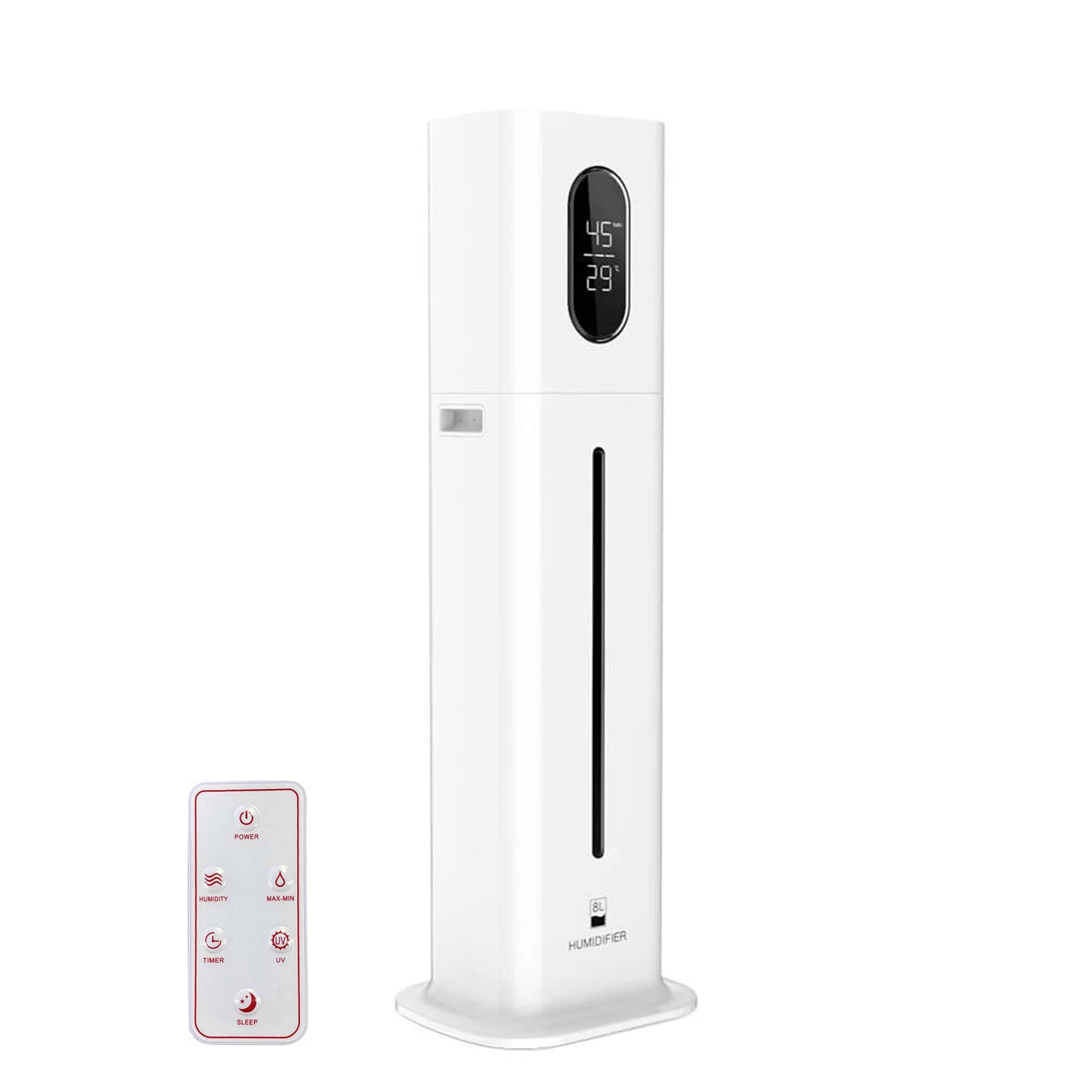 YOKEKON Cool Mist Humidifier for Home Bedroom Large Room Baby Room Plants 8L Large Capacity Top Fill Humidity Customized Quiet Floor Humidifier for 36h Humidifying for Rooms up to 500 sq.ft.